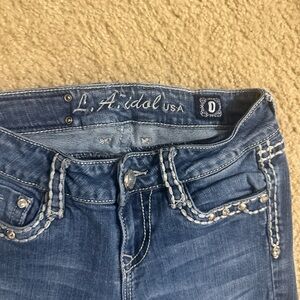 L.A. Idol Blue Jeans with Decorative Stitching